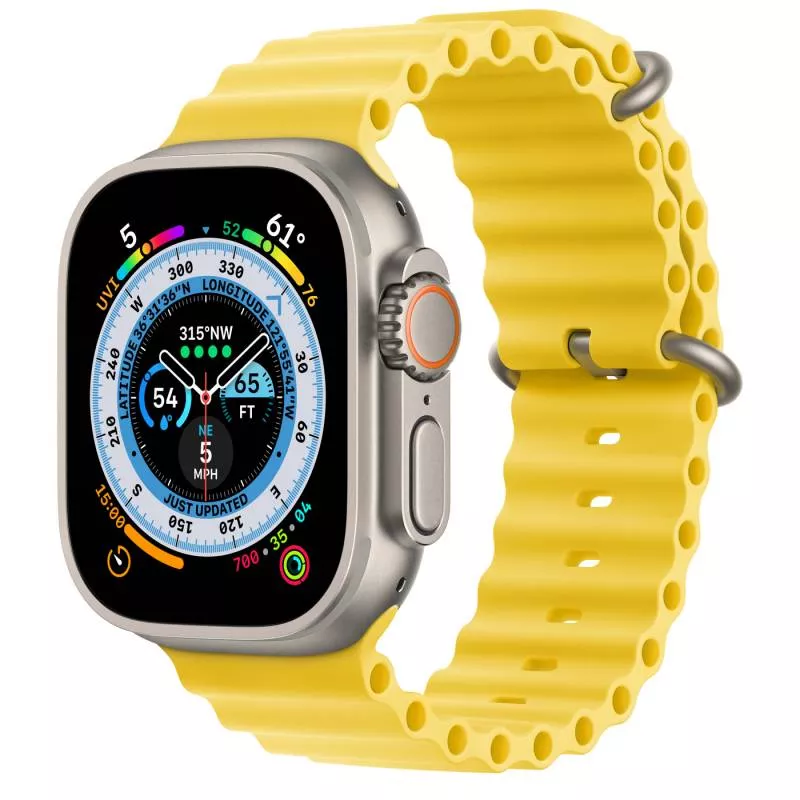 Силиконовый ремешок Ocean Band для Apple Watch 38/41 (Желтый)