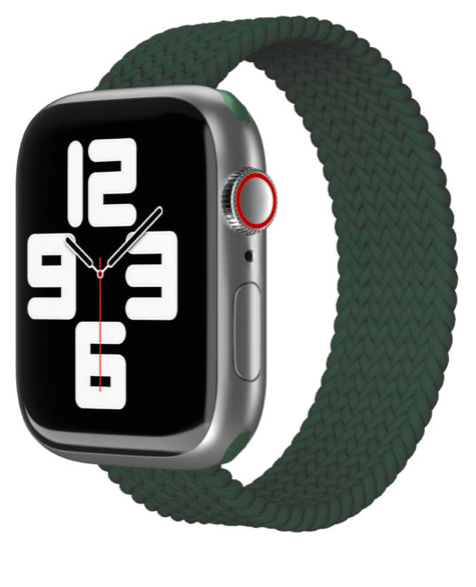 Ремешок VLP Apple Watch 42/44/45/47 mm плетеный (темно-зеленый)