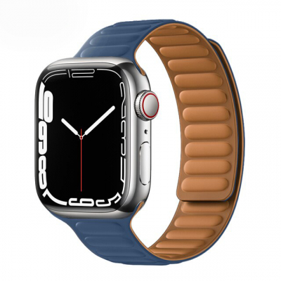 Магнитный силиконовый ремешок Apple Watch 38/40/41 мм (Синий)