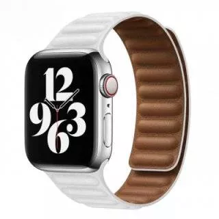 Магнитный силиконовый ремешок Apple Watch 42/44/45 мм (Белый)