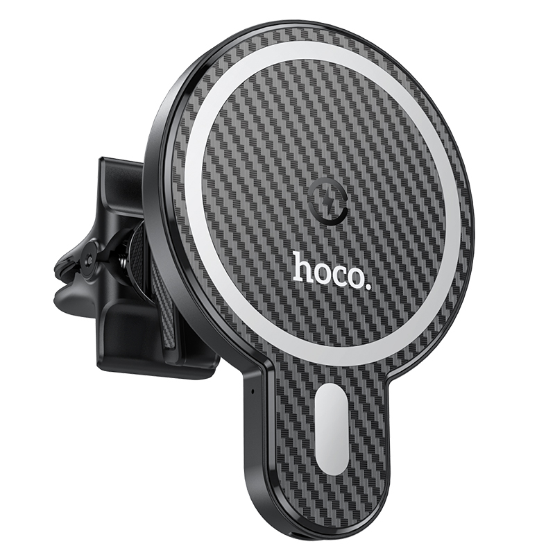 Автомобильный держатель с беспроводной зарядкой Hoco CA85 MagSafe 15W (Черный)