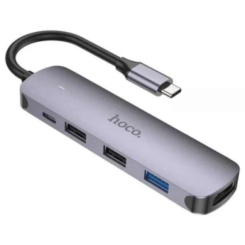 Хаб Type-C Hoco HB27 (3xUSB; 1xType-C; 1xHDMI)