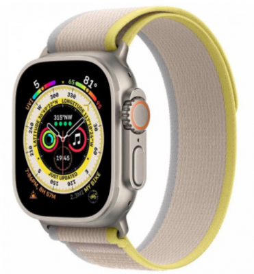 Часы Apple Watch Ultra 49 мм, корпус из титана ремешок Trail Loop жёлто-бежевый M/L (для других стран)
