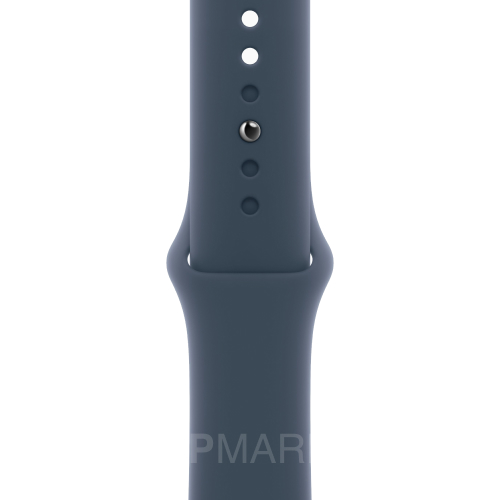 Часы Apple Watch SE 2023 44 мм, корпус из алюминия серебристого цвета, спортивный ремешок M/L цвета «Грозовой Синий» (для других стран)