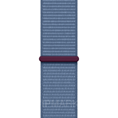 Часы Apple Watch SE 2023 44 мм,  корпус из алюминия серебристого цвета, спортивный браслет цвета «Ледяной Синий» (для других стран)