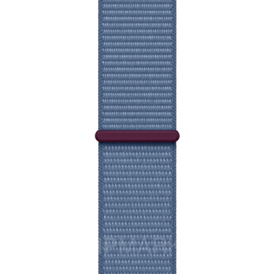 Часы Apple Watch Series 9 45 мм, корпус из алюминия серебристого цвета, спортивный браслет цвета «Ледяной Синий» (для других стран)