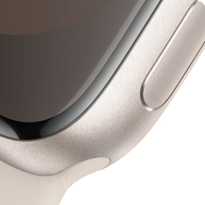 Часы Apple Watch Series 9 41 мм, корпус из алюминия цвета «Сияющая звезда», спортивный браслет цвета «Сияющая звезда» (для других стран)