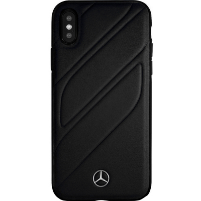 Чехол Mercedes для Apple iPhone XS Max New Organic I Hard Leather (Black)