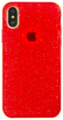 Накладка силиконовая для iPhone X/Xs Shine (Красная)