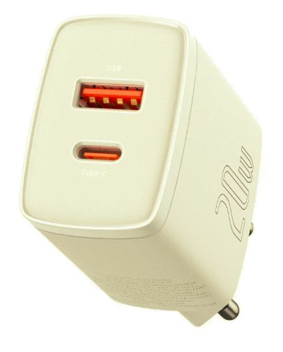 Сетевой адаптер Baseus Compact Quick Charger USB/Type-C 20W (CCXJ-B02) Белый