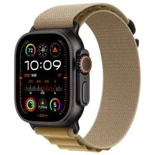 Часы Apple Watch Ultra 2 2024 Black 49 мм, корпус из титана, ремешок Alpine Loop коричневого цвета, размер M (для других стран)