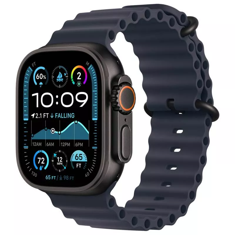Часы Apple Watch Ultra 2 2024 Black 49 мм, корпус из титана, ремешок Ocean синего цвета (для других стран)