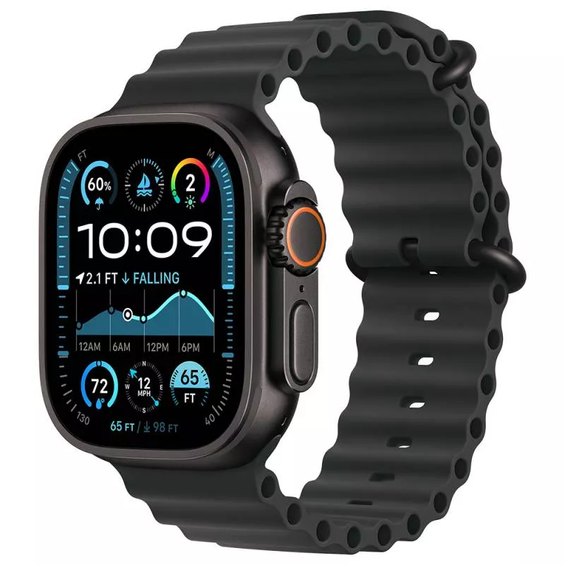 Часы Apple Watch Ultra 2 2024 Black 49 мм, корпус из титана, ремешок Ocean черного цвета (для других стран)