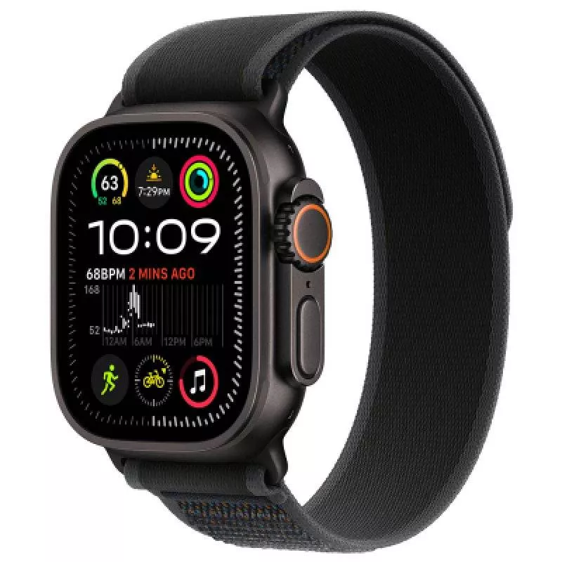 Часы Apple Watch Ultra 2 2024 Black 49 мм, корпус из титана, ремешок Trail черного цвета (для других стран)