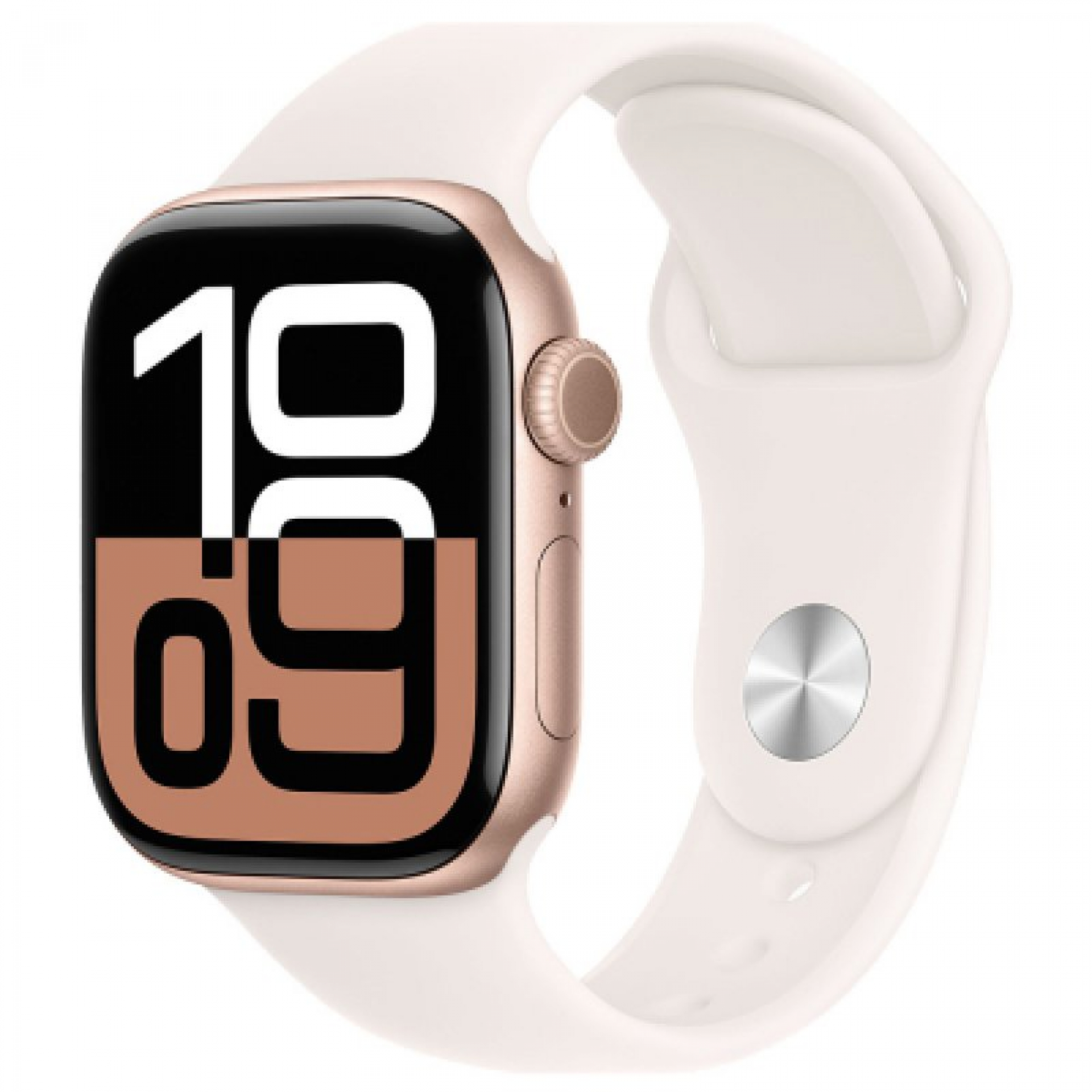 Часы Apple Watch Series 10 46 мм, корпус из алюминия цвета «Розовое золото», спортивный ремешок M/L цвета «Румянец» (для других стран)