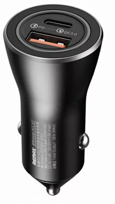 Автомобильное зарядное устройство Remax RCC-107 USB/Type-C 36w