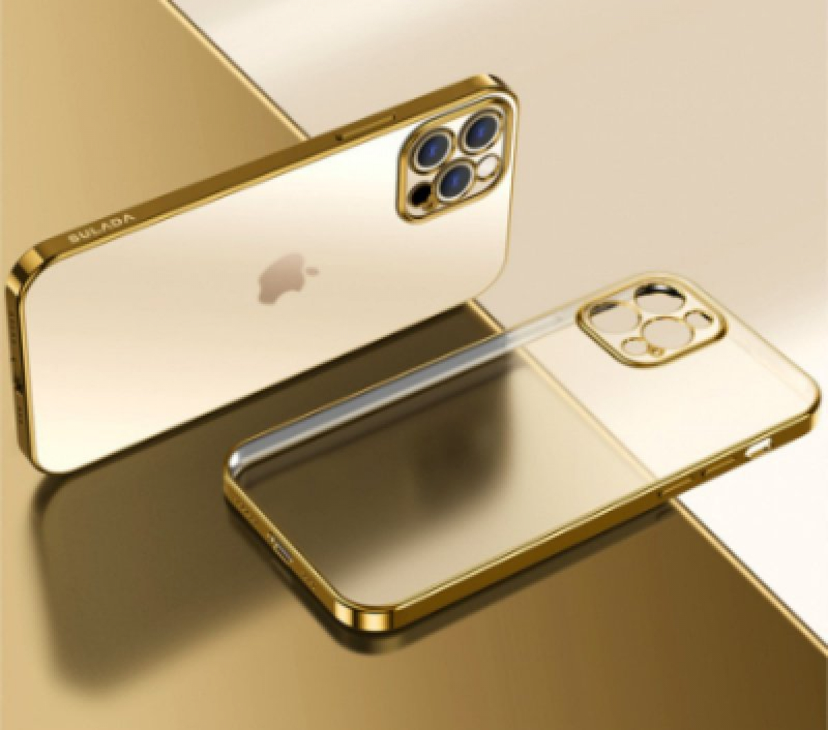 Чехол накладка силиконовая для iPhone 12 Pro Ободок (Gold)