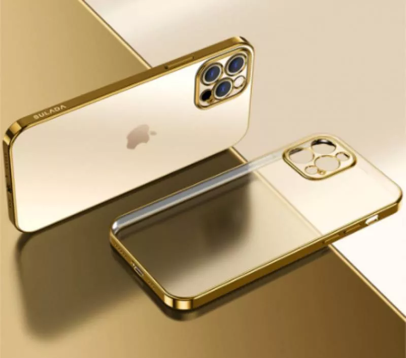 Чехол накладка силиконовая для iPhone 12 Pro Ободок (Gold)
