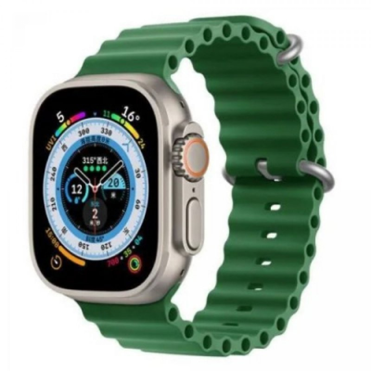 Силиконовый ремешок Ocean Band для Apple Watch 38/41 (Темно-зеленый)