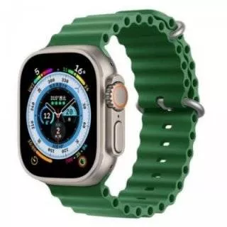 Силиконовый ремешок Ocean Band для Apple Watch 38/41 (Темно-зеленый)