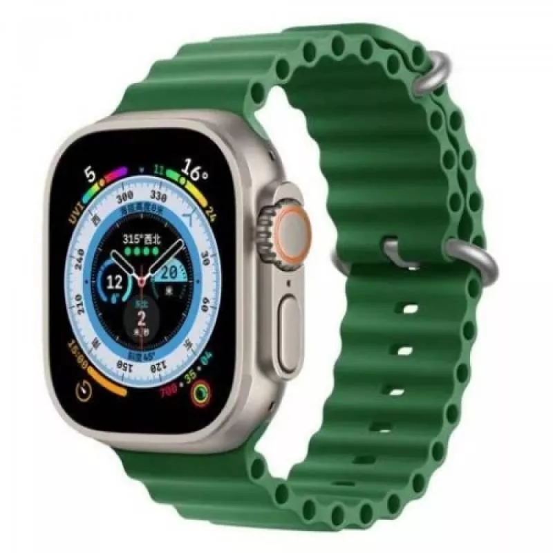 Силиконовый ремешок Ocean Band для Apple Watch 38/41 (Темно-зеленый)