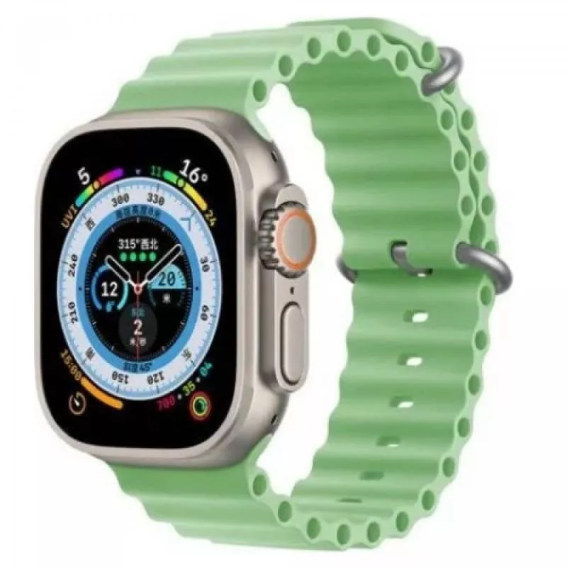 Силиконовый ремешок Ocean Band  для Apple Watch 38/41 (Зеленый)