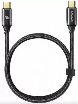Кабель USAMS Type-C/Type-C PD 240W 1.2м (US-SJ580 U82) Черный