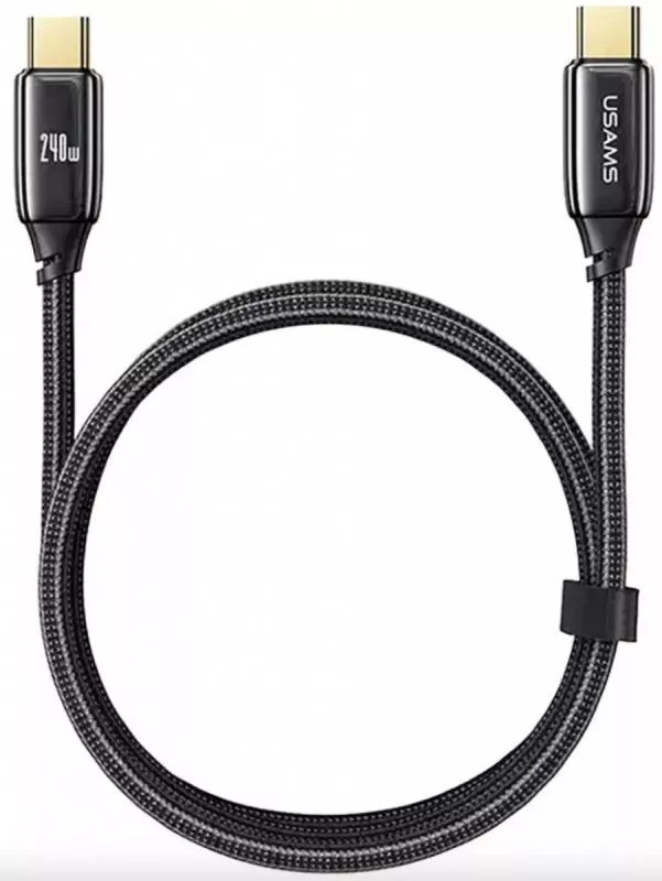 Кабель USAMS Type-C/Type-C PD 240W 1.2м (US-SJ580 U82) Черный