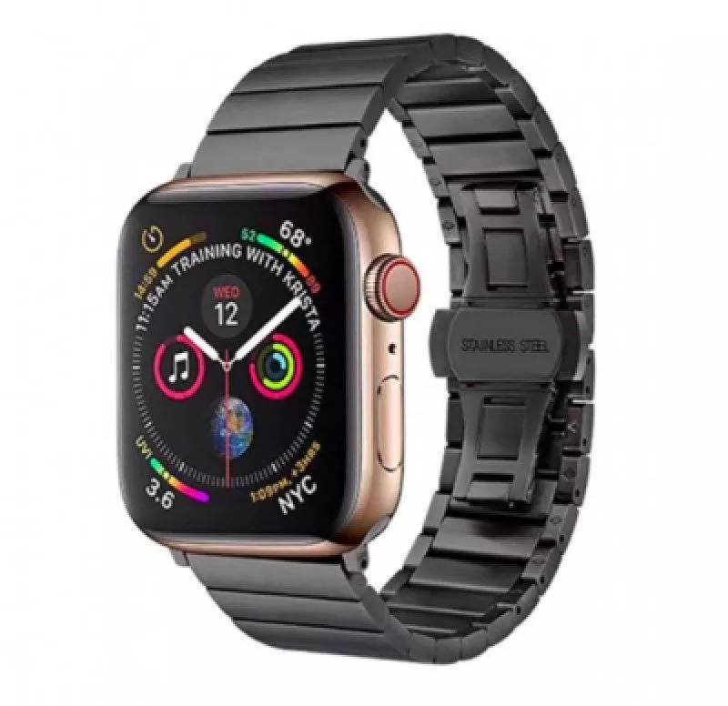 Ремешок из нержавеющей стали COTEetCL W25 для Apple Watch 38/40mm Графитовый блочный (WH5237-BK)