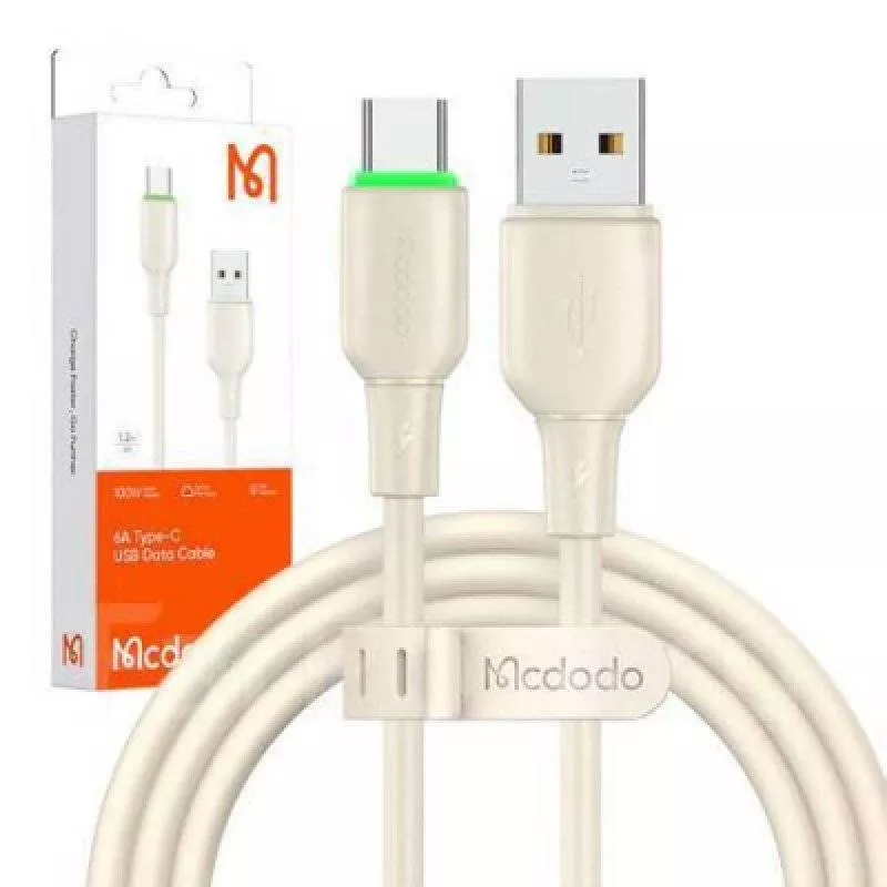Кабель McDodo 6A USB/Type C 1,2m Белый (CA-4750)