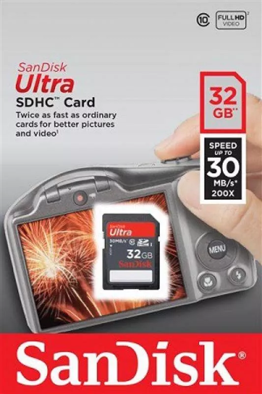 Карта памяти Sandisk Ultra SDHC Class 10 UHS-I 30MB/s 32GB