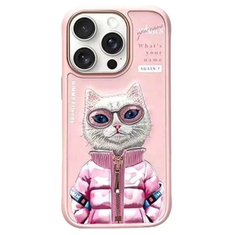 Чехол для iPhone 16 Pro Max Nimmy Friends (розовый)