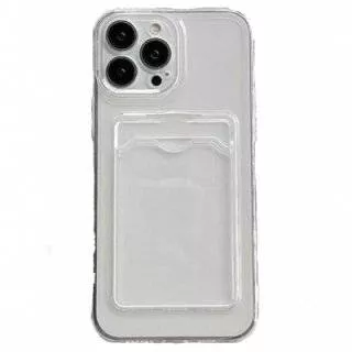 Чехол для iPhone 16 Pro с отделом под карту (Прозрачный)