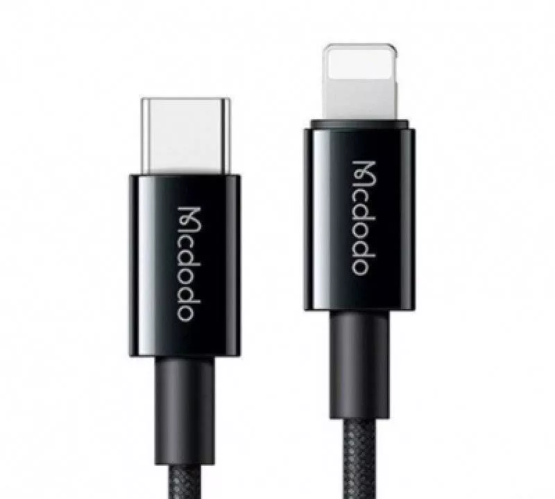 Кабель McDodo 3A Type C/Lightning 1,2m Черный (CA-2761)