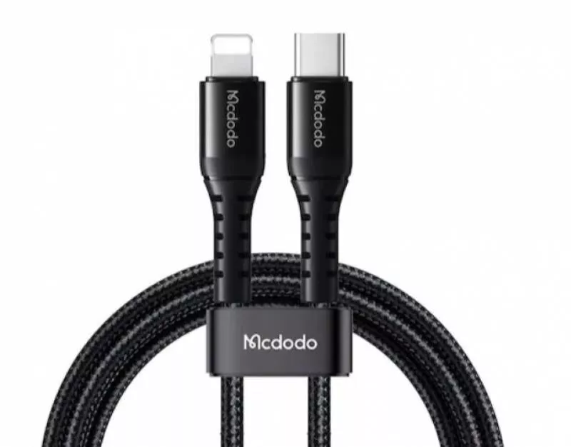 Кабель McDodo 3A Type C/Lightning 1,2m Черный (CA-5631)