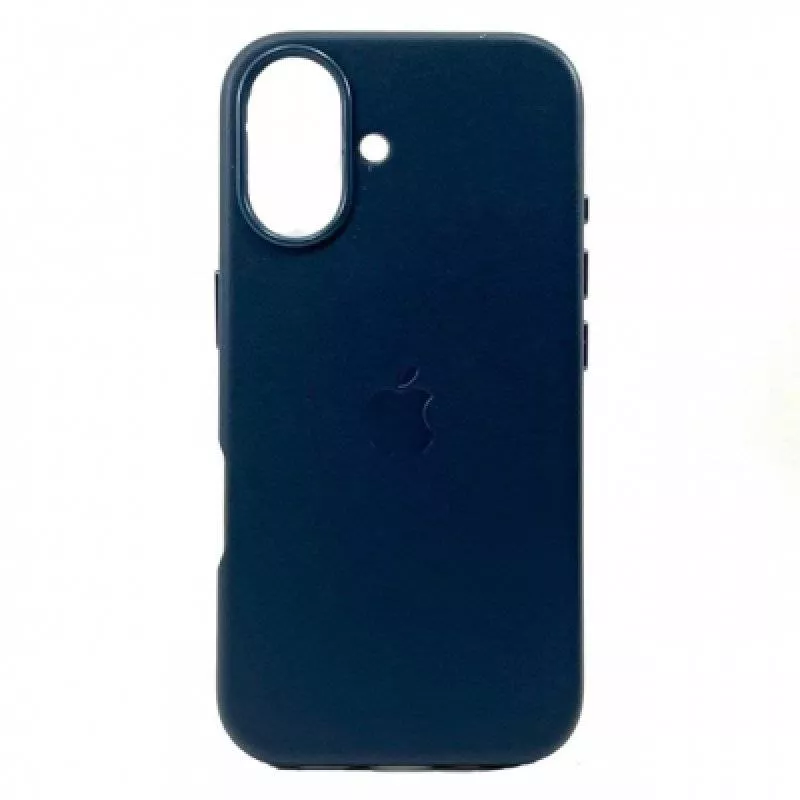 Накладка Leather Case MagSafe для iPhone 16 (Blue)