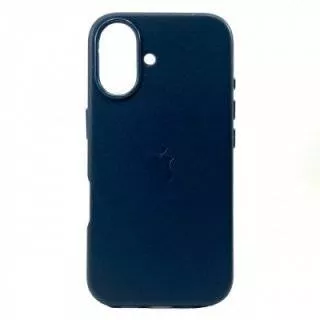 Накладка Leather Case MagSafe для iPhone 16 (Blue)