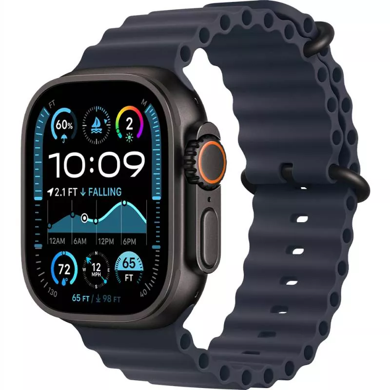 Часы Apple Watch Ultra 2 2024 Black 49 мм, корпус из титана, ремешок Ocean Band цвета Navy (для других стран)