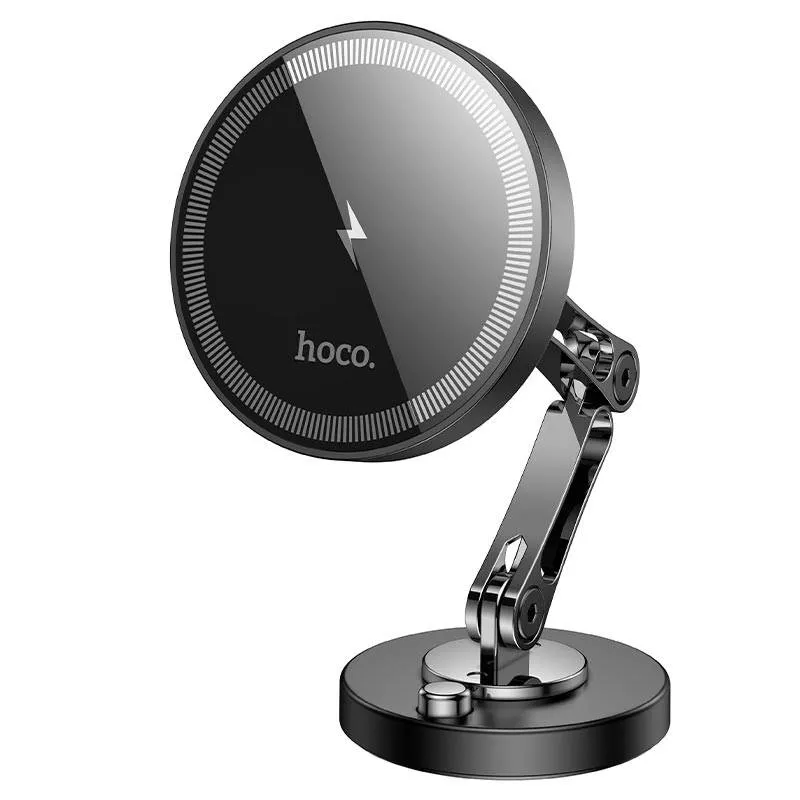 Автомобильный держатель с беспроводной зарядкой Hoco HW26 MagSafe 15W (Черный)
