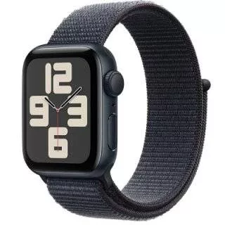 Часы Apple Watch SE 2024 40 мм, корпус из алюминия цвета «Тёмная ночь», спортивный ремешок цвета «Чернила» (для других стран)