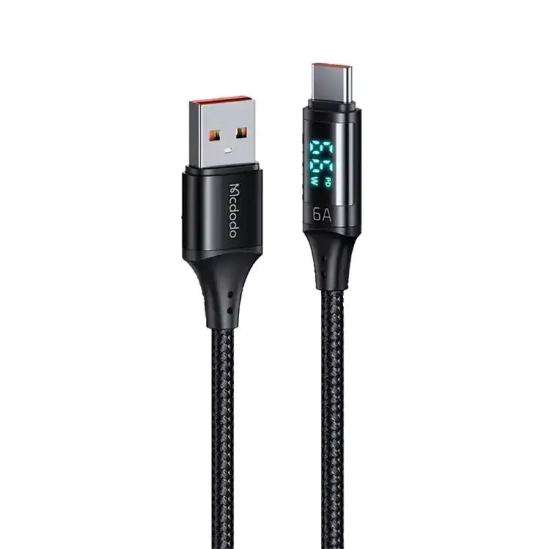Кабель McDodo 6A USB/Type C 1,2m Черный (CA-1080)