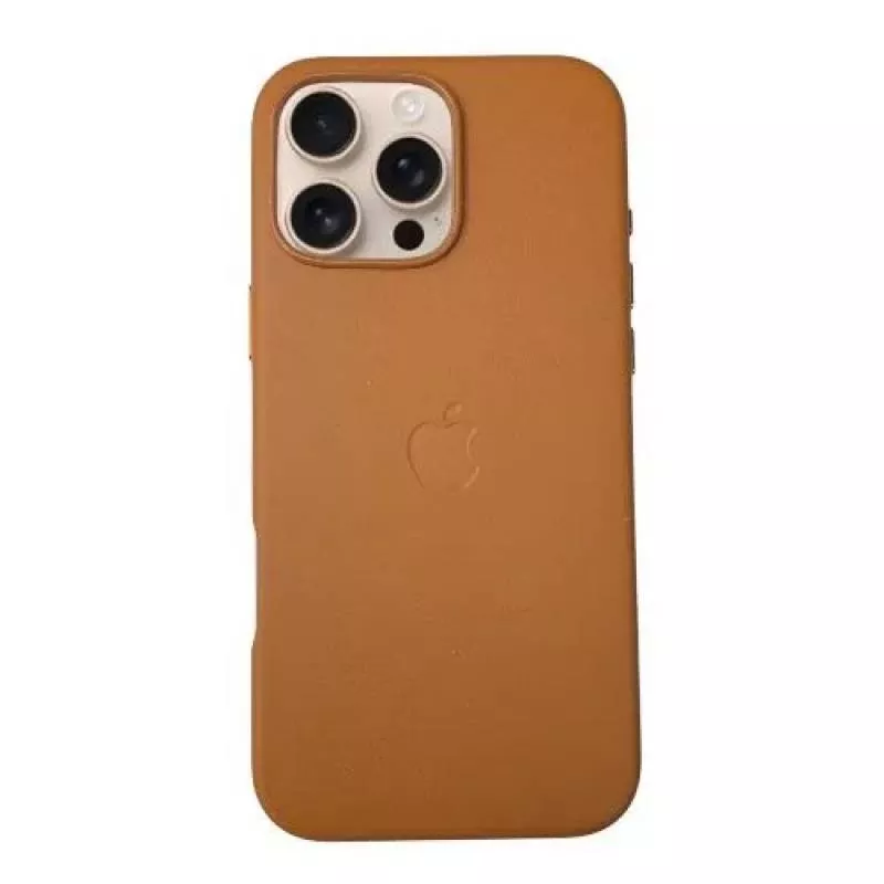 Накладка Leather Case for iPhone 16 Copy (Brown)