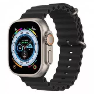 Силиконовый ремешок Ocean Band для Apple Watch 42/45/49 мм (Серый)