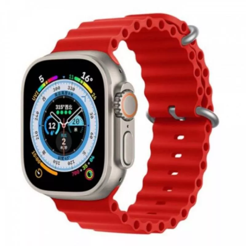 Силиконовый ремешок Ocean Band для Apple Watch 42/45/49 мм (Красный)