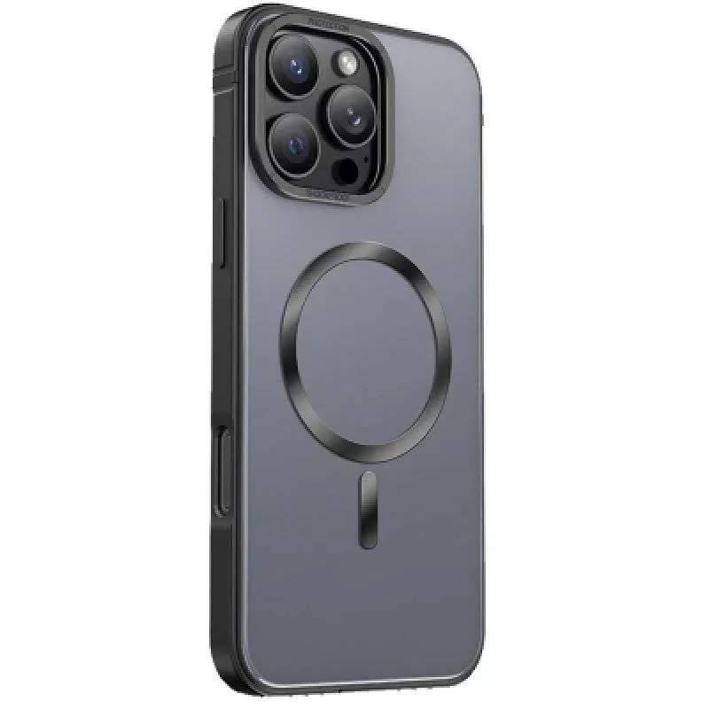 Чехол iPhone 16 Pro Max Njoyny Metall с MagSafe (Black)