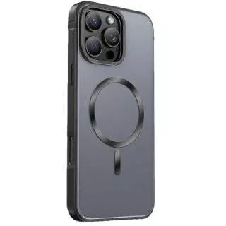 Чехол iPhone 16 Pro Max Njoyny Metall с MagSafe (Black)