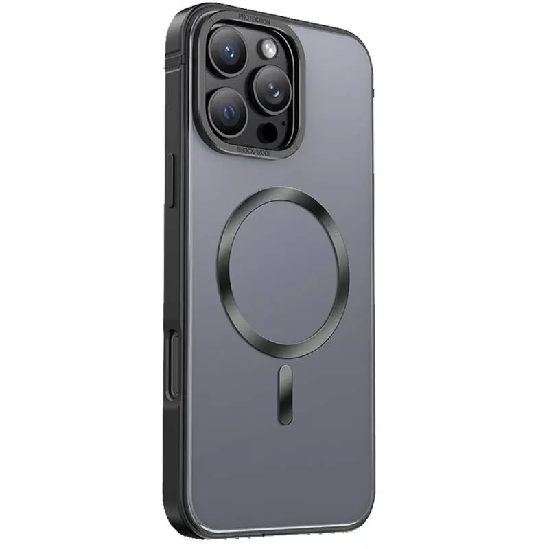 Чехол iPhone 16 Pro Max Njoyny Metall с MagSafe (Black)