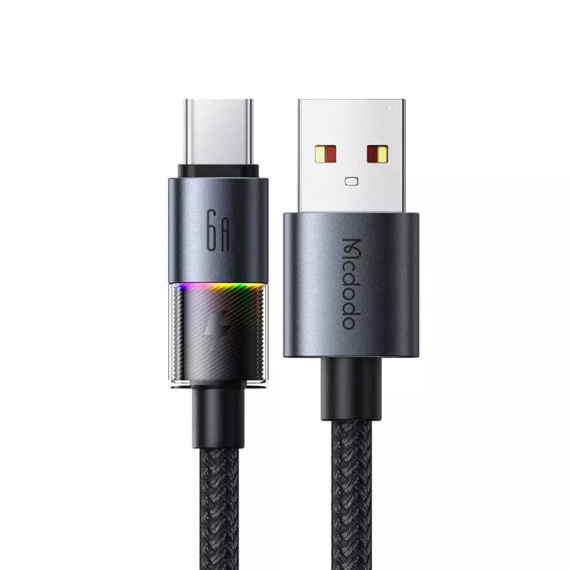 Кабель McDodo 6A USB-A/Type-C 1,2m черный (CA-818)