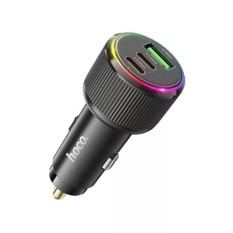 Автомобильное зарядное устройство Hoco NZ17 Safety Certified USB/Type-C 75w