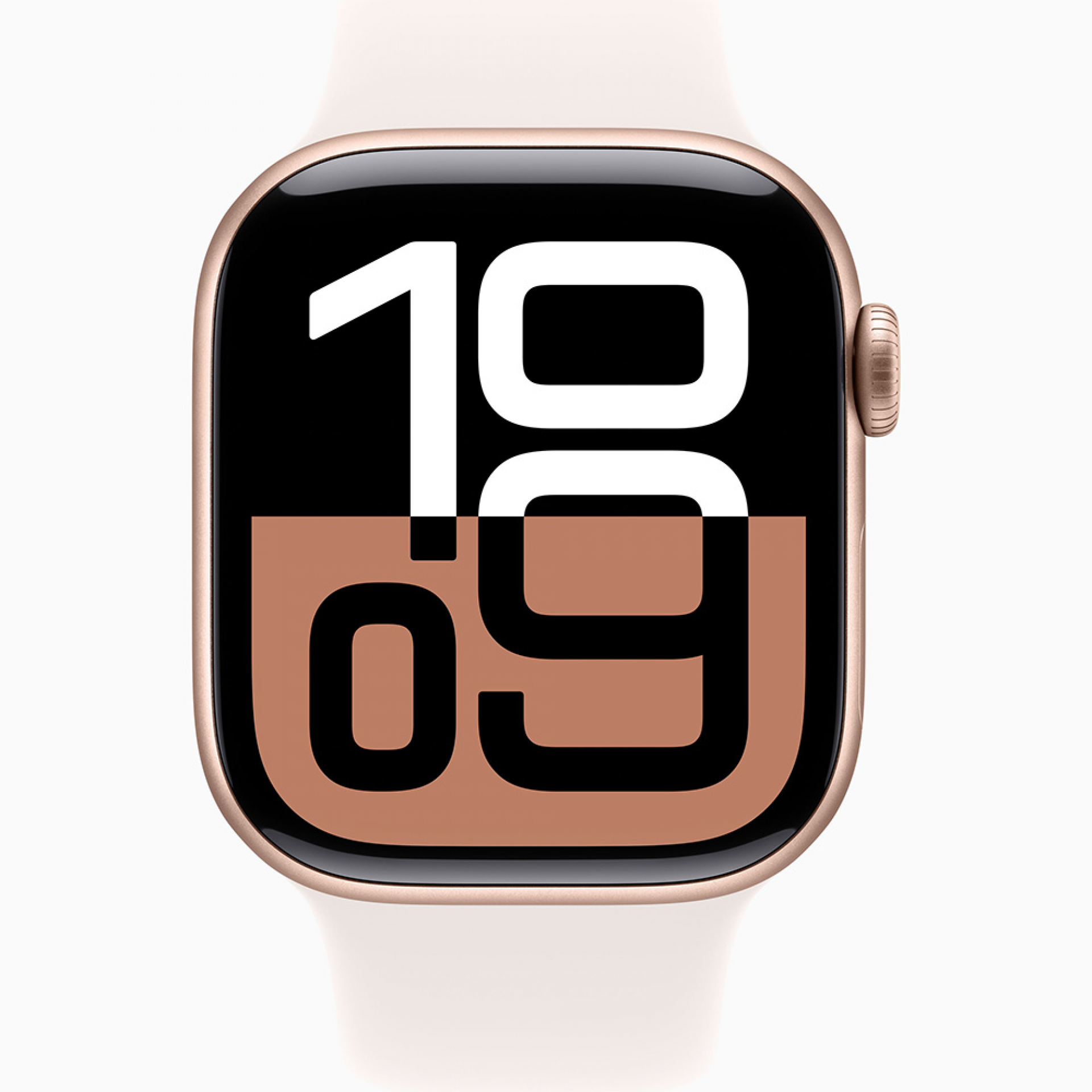 Часы Apple Watch Series 10 46 мм, корпус из алюминия цвета «Розовое золото», спортивный ремешок M/L цвета «Румянец» (для других стран)